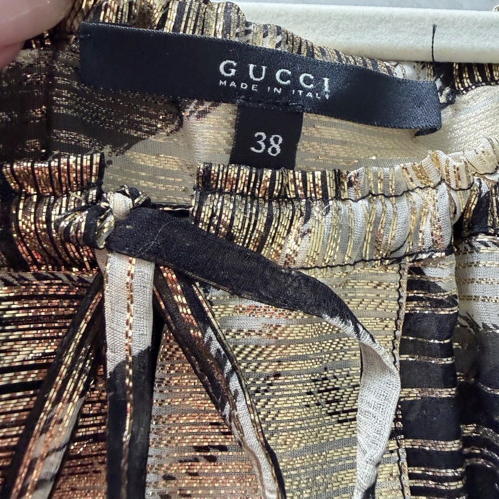 Gucci Metallic Gold and Black blouse
